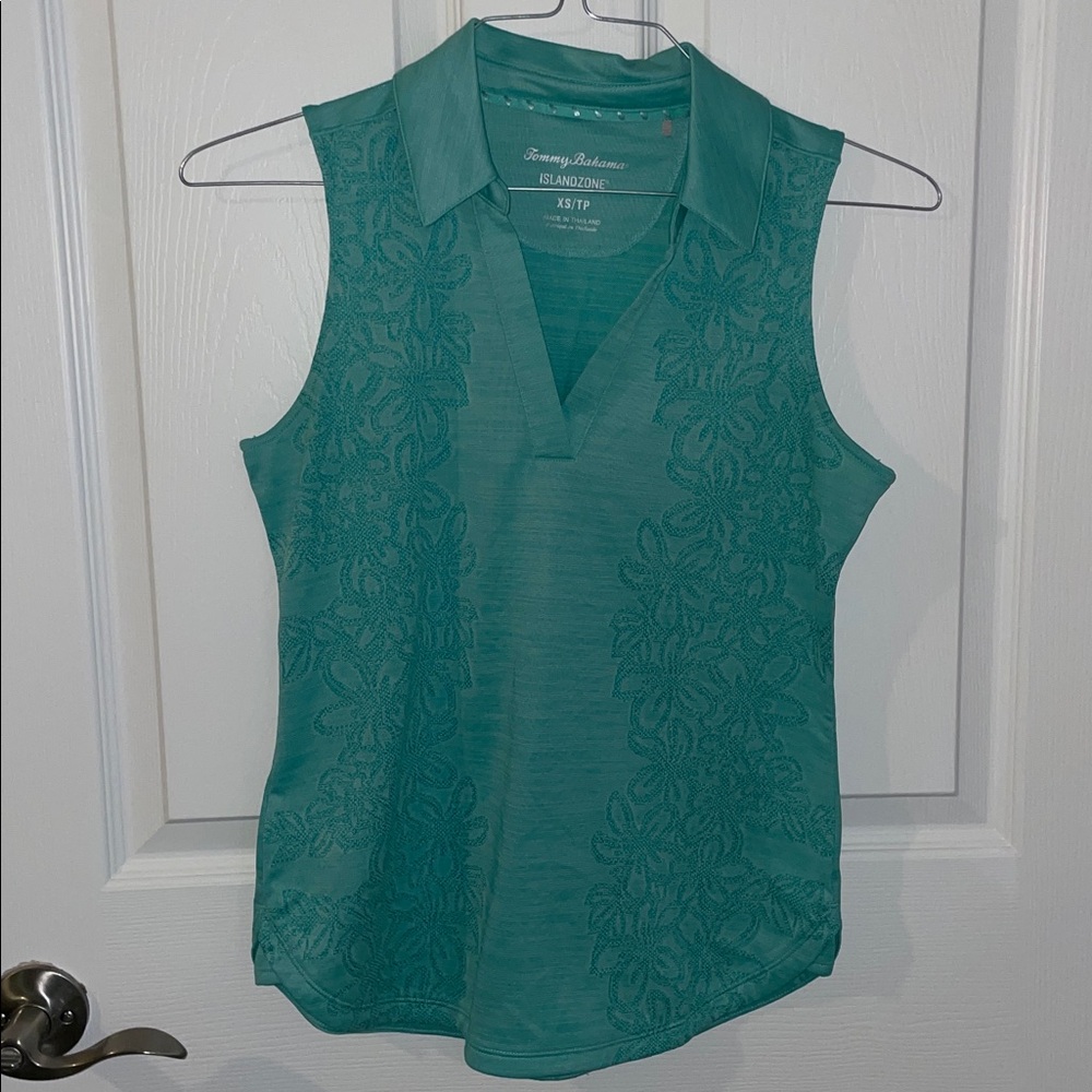 Tommy Bahama Teal Sleeveless Blouse